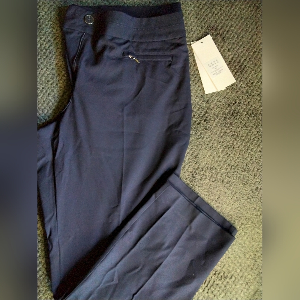 Rekucci Women's Ease in to Comfort Fit Tapered leg, 14W, Navy